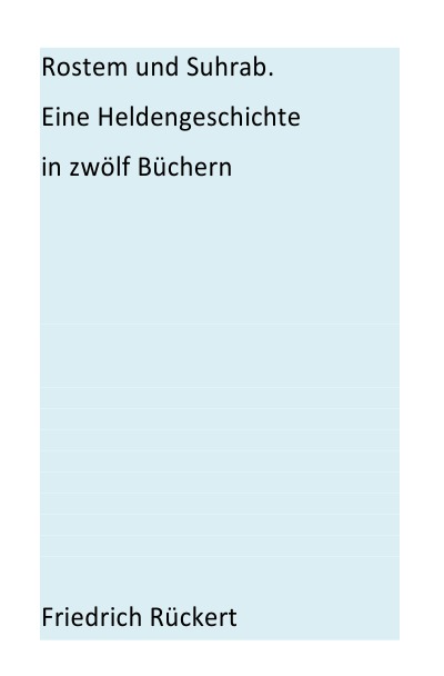 'Cover von Rostem und Suhrab'-Cover