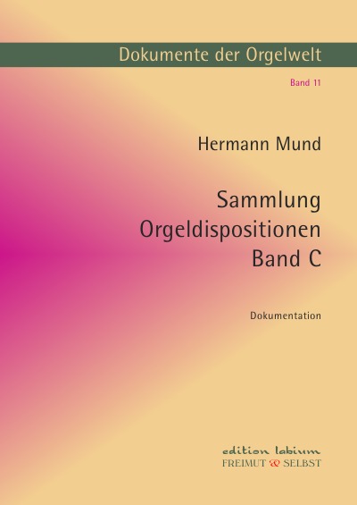 'Sammlung Orgeldispositionen Band C'-Cover