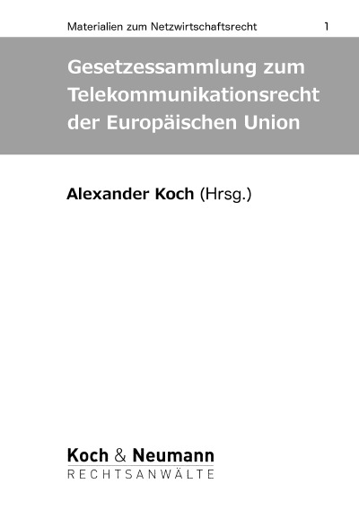 'Cover von Gesetzessammlung zum Telekommunikationsrecht der Europäischen Union'-Cover