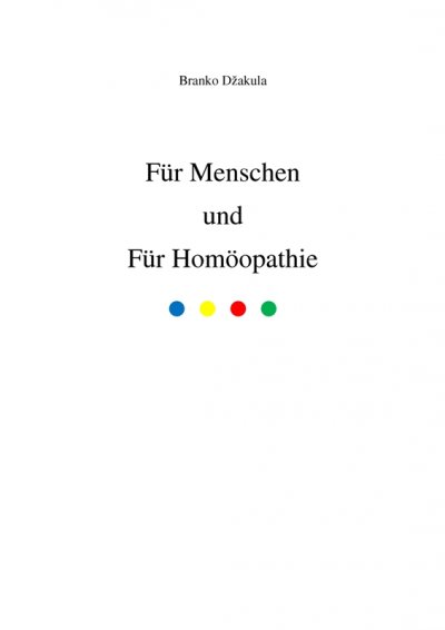 'Für Menschen und Für Homöopathie'-Cover