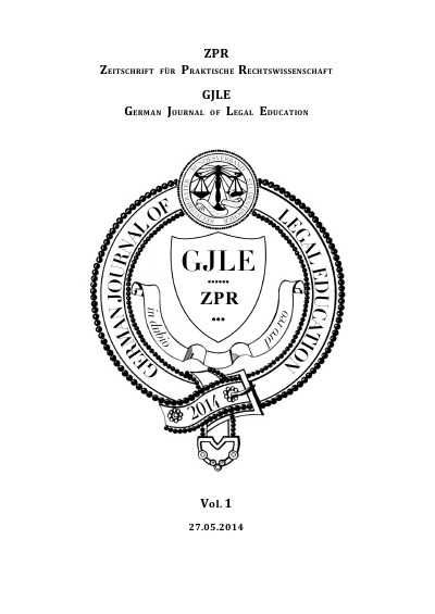 'German Journal of Legal Education – 2014 – Vol. 1'-Cover