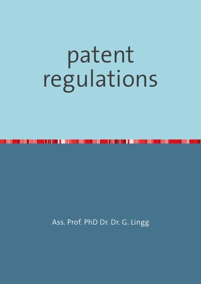 'Cover von patent regulations'-Cover