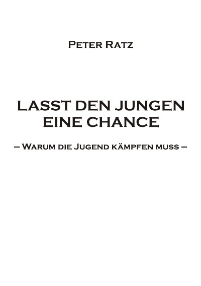 'LASST DEN JUNGEN EINE CHANCE'-Cover
