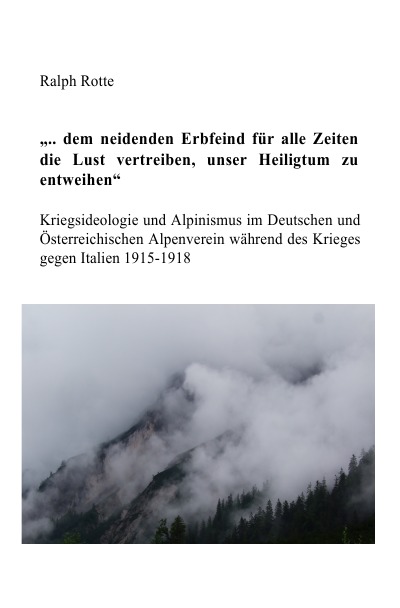 'Cover von Kriegsideologie und Alpinismus'-Cover