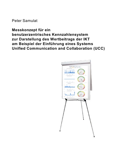 'Cover von Messkonzept für ein benutzerzentrisches Kennzahlensystem zur Darstellung des Wertbeitrags der IKT'-Cover
