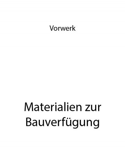 'Cover von Materialien zur Bauverfügung'-Cover