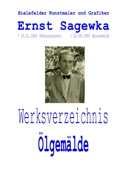 'Cover von Bielefelder Kunstmaler und Grafiker Ernst Sagewka'-Cover