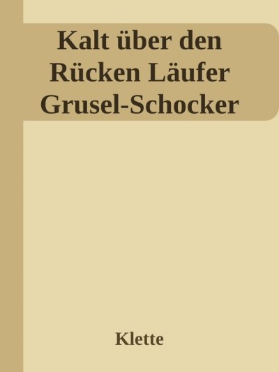 'Cover von Kalt über den Rücken Läufer'-Cover