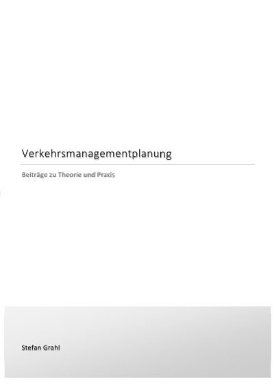 'Cover von Verkehrsmanagementplanung'-Cover