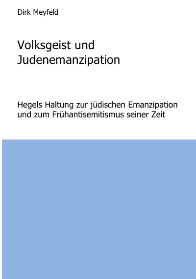 'Cover von Volksgeist und Judenemanzipation'-Cover
