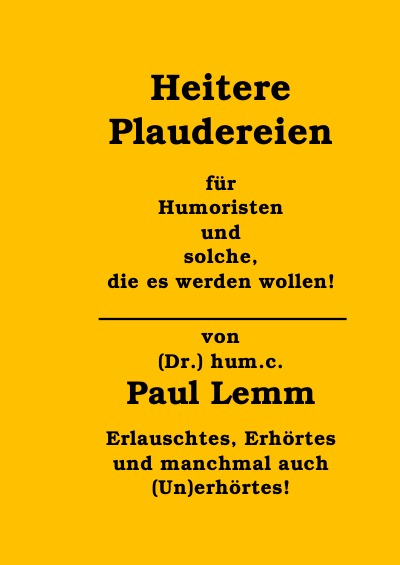 'Cover von Heitere Plaudereien'-Cover