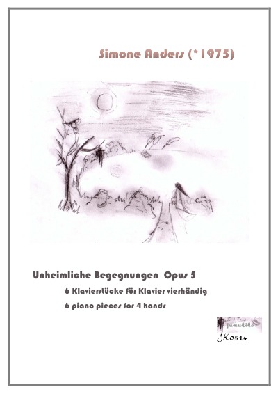 'Cover von Unheimliche Begegnungen – 6 Klavierstücke zu vier Händen'-Cover
