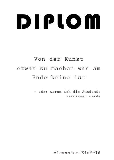 'Cover von Kunstdiplom'-Cover