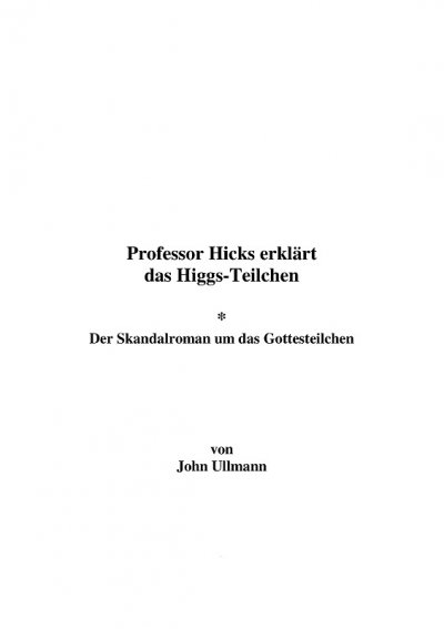 'Professor Hicks erklärt das Higgs-Teilchen'-Cover