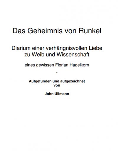'Cover von Das Geheimnis von Runkel'-Cover