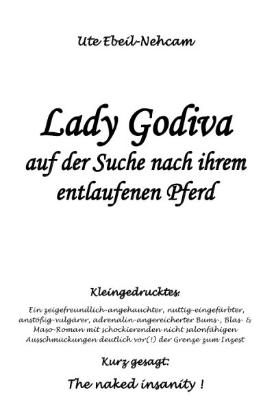 'Lady Godiva auf der Suche nach ihrem entlaufenen Pferd'-Cover