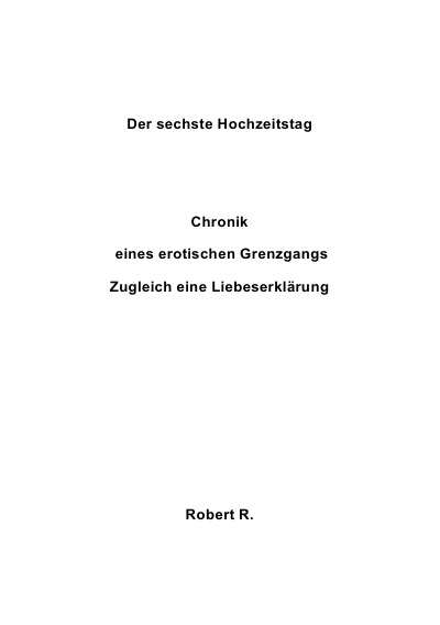 'Cover von Der sechste Hochzeitstag'-Cover