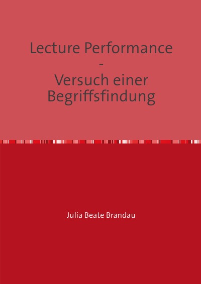 'Lecture Performance'-Cover