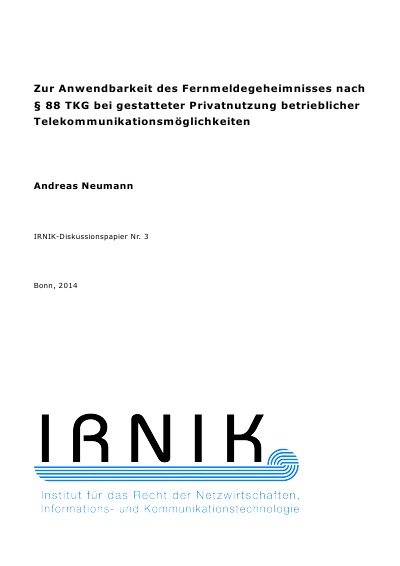 'Cover von IRNIK-Diskussionspapier Nr. 3'-Cover