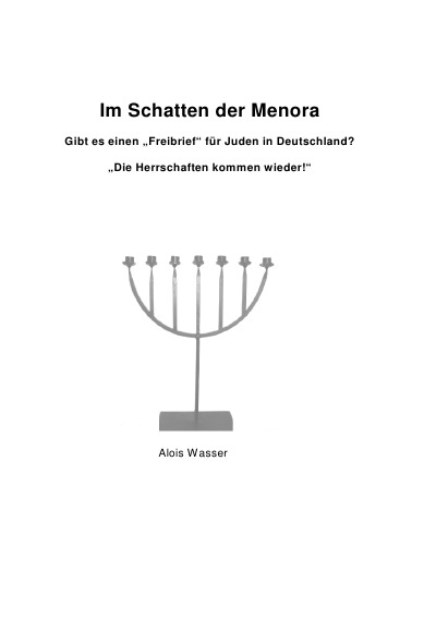 'Im Schatten der Menora  – Gibt es einen „Freibrief“ für Juden in Deutschland?-'-Cover