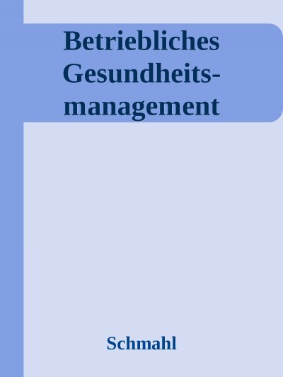 'Betriebliches Gesundheits- management'-Cover
