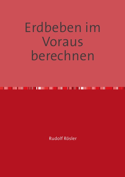 'Cover von Erdbeben im Voraus berechnen'-Cover