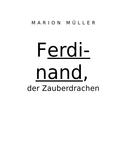'Ferdinand, der Zauberdrache und Kindergeschichten'-Cover