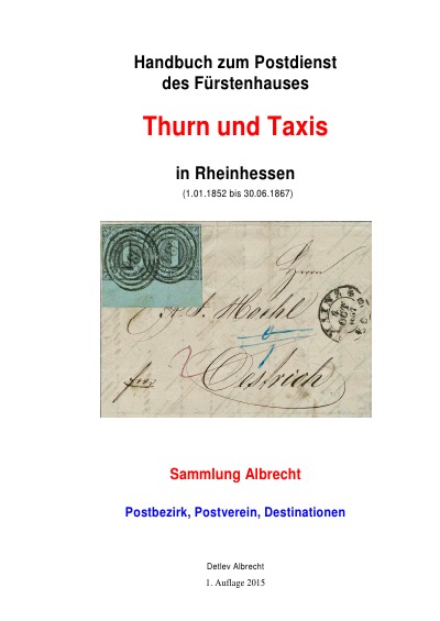 'Cover von Handbuch zum Postdienst des Fürstenhauses Thurn und Taxis in Rheinhessen'-Cover