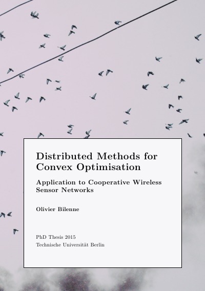 'Distributed Methods for Convex Optimisation'-Cover