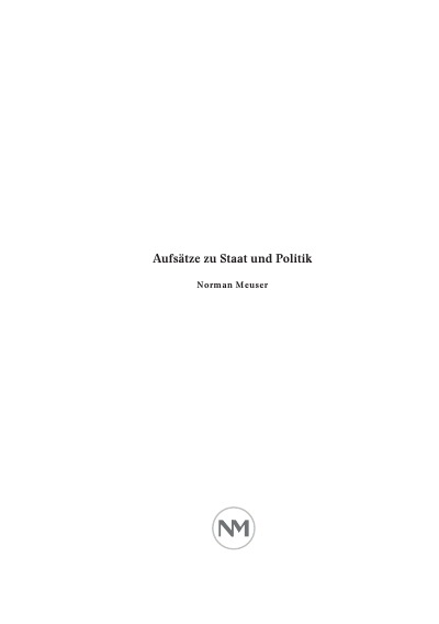 'Cover von Aufsätze zu Staat und Politik'-Cover