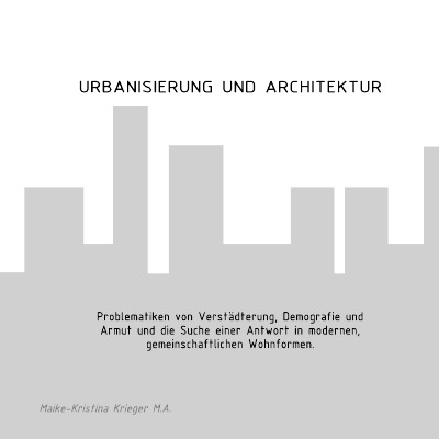 'Urbanisierung und Architektur'-Cover