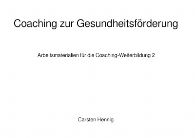 'Cover von Coaching zur Gesundheitsförderung'-Cover