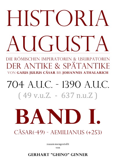 'Cover von HISTORIA AUGUSTA Band I.'-Cover