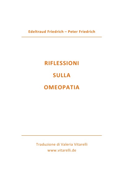 'Riflessioni Sulla Omeopatia'-Cover