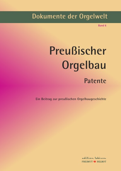 'Preußischer Orgelbau – Patente'-Cover