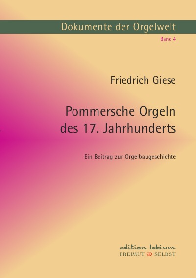 'Cover von Pommersche Orgeln des 17. Jahrhunderts'-Cover