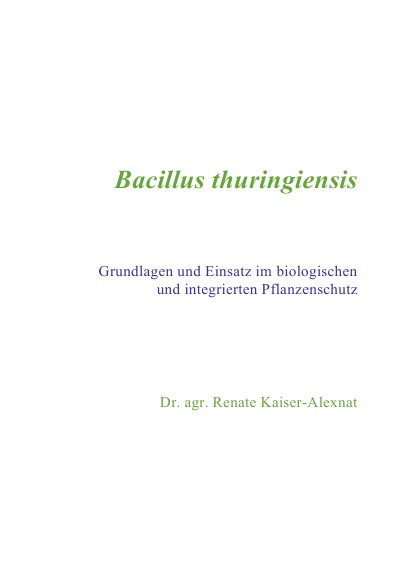 'Bacillus thuringiensis'-Cover