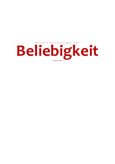 'Cover von Weitere Verfassungen der Beliebigkeit'-Cover