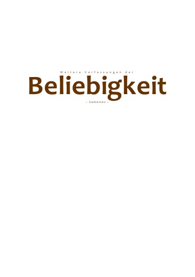 'Cover von Weitere Verfassungen der Beliebigkeit'-Cover