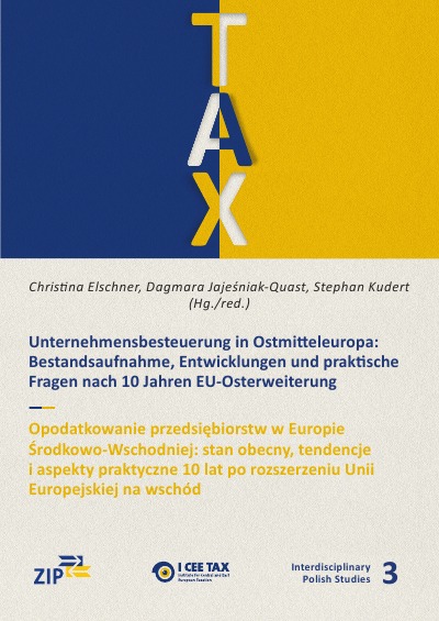'Unternehmensbesteuerung in Ostmitteleuropa'-Cover
