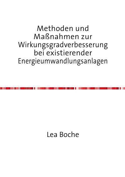 'Cover von Methoden und Maßnahmen zur Wirkungsgradverbesserung bei existierender Energieumwandlungsanlagen'-Cover