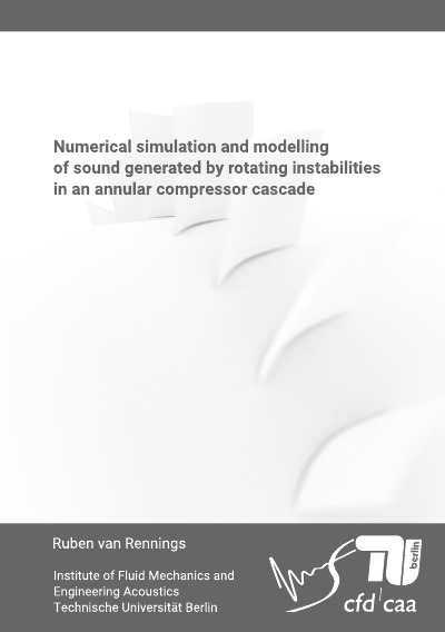 'Cover von Numerical simulation and modelling of sound generated by rotating instabilities in an annular compressor cascade'-Cover