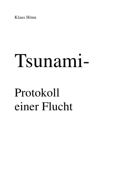 'Tsunami- Protokoll einer Flucht'-Cover