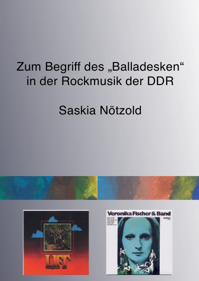 'Cover von Zum Begriff des „Balladesken“ in der Rockmusik der DDR'-Cover