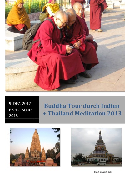 'Cover von Buddha Tour durch Indien und Thailand Meditation 2013'-Cover