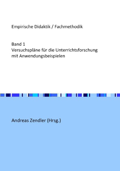 'Cover von Versuchspläne für die Unterrichtsforschung mit Anwendungsbeispielen'-Cover