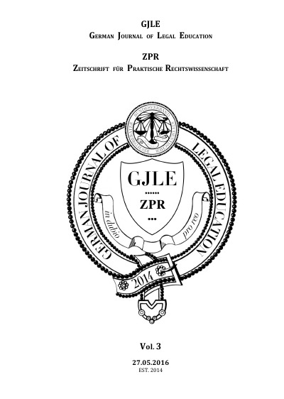'Cover von German Journal of Legal Education – 2016 – Vol. 3'-Cover