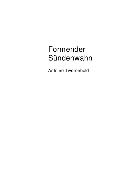 'Formender Sündenwahn'-Cover