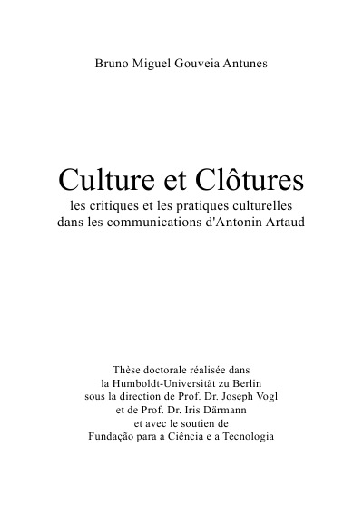'Culture et Clôtures'-Cover