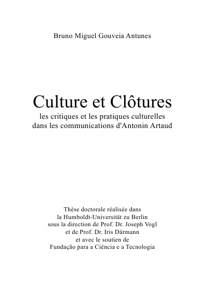 'Cover von Culture et Clôtures'-Cover